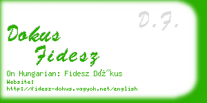 dokus fidesz business card